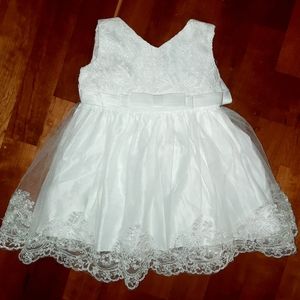 Nwt NNJXD white lace dress size 70 0-6 months baptism flower girl wedding
